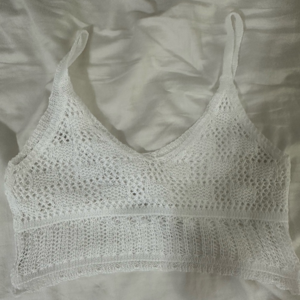 White Crochet Swimsuit Coverup Yop
